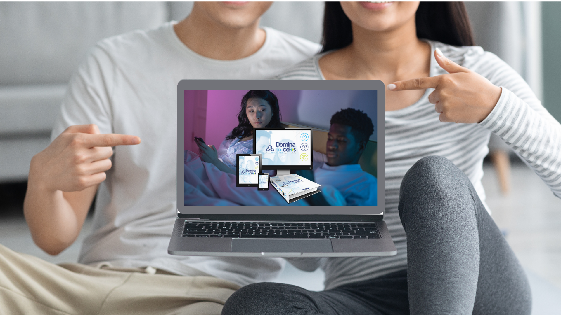 Imagen con las portadas del curso Domina tus Celos, oferta formativa de Estar Mejor en Pareja